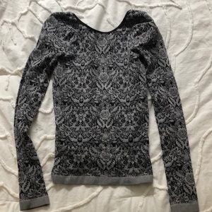 Free People Deep Back V Long Sleeve Blouse